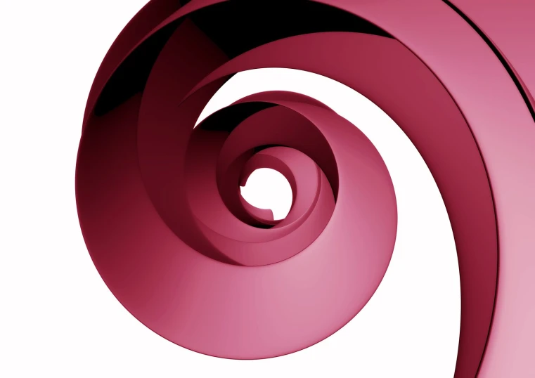 a purple, spiral like object with a white background