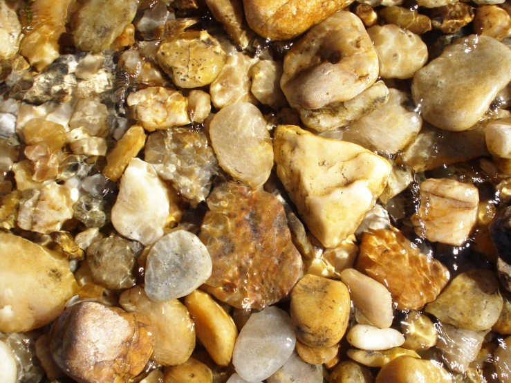 a close up view of a bunch of rocks