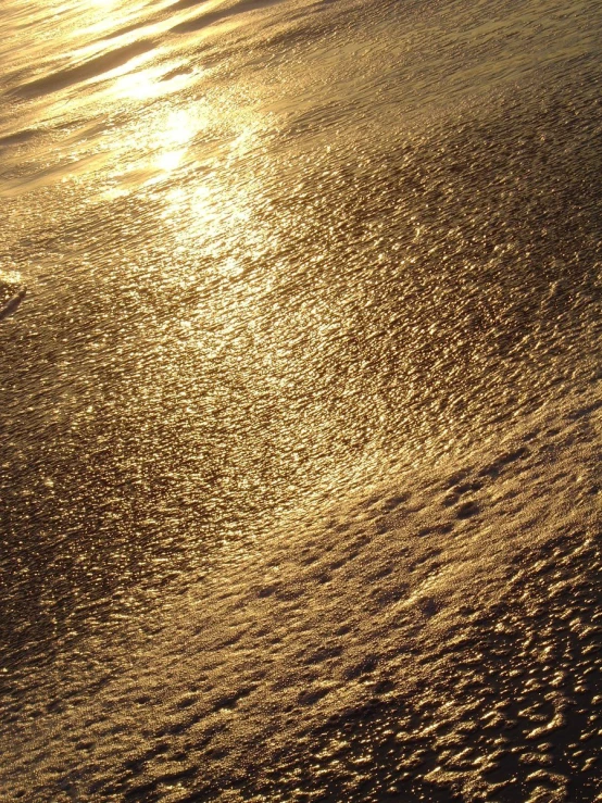 a surfer is walking along the shore at sunset