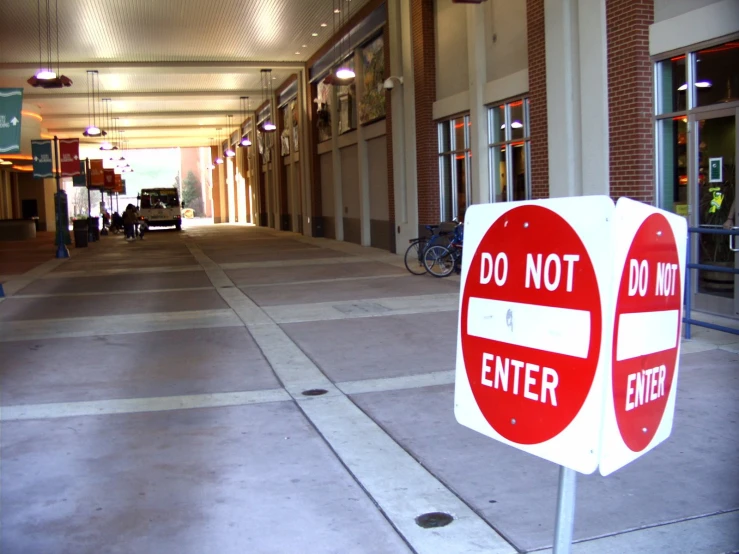 a do not enter sign on a city street