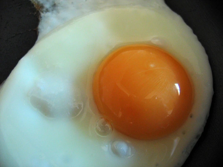 an egg in the frying pan is fried