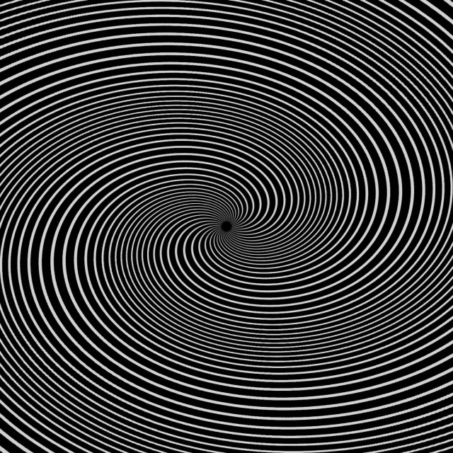 black and white image of circular vortex