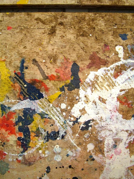 a picture of an abstract painting with many colors