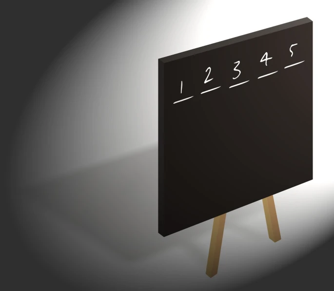 an image of a black board with numbers on it
