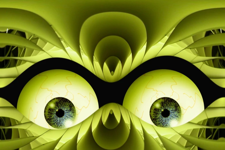 an abstract computer generated picture of eyes