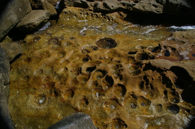 some rocks and water some very pretty rocks