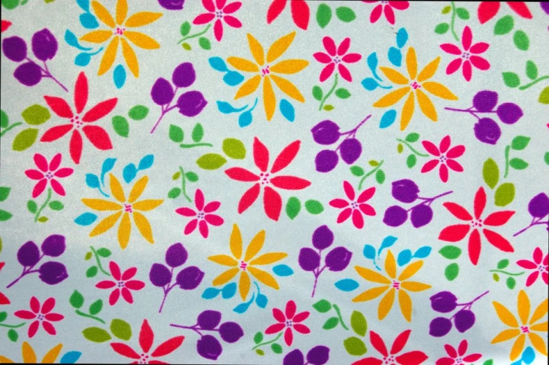 multicolored flowers on white background fabric