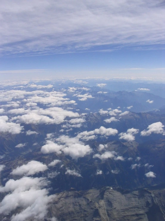 clouds in the sky as seen from an airplane