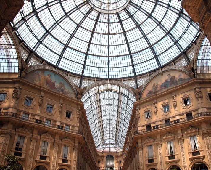 the atrium and domes of an old mall