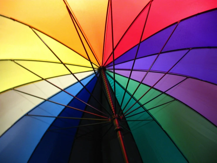 there are many colored umbrellas with handles