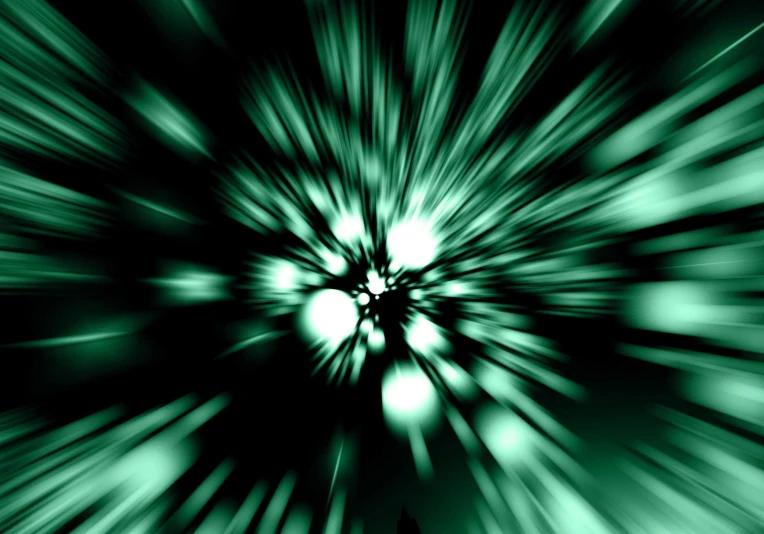 an animated image of a green explosion