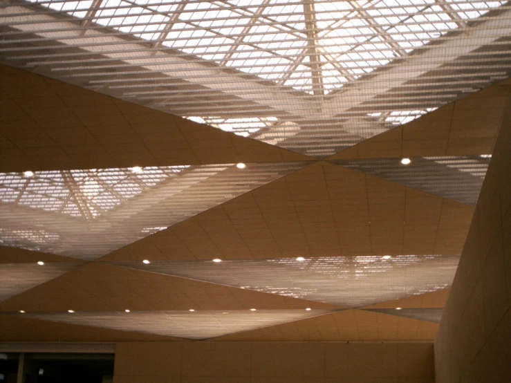 a ceiling is shown with some kind of roof