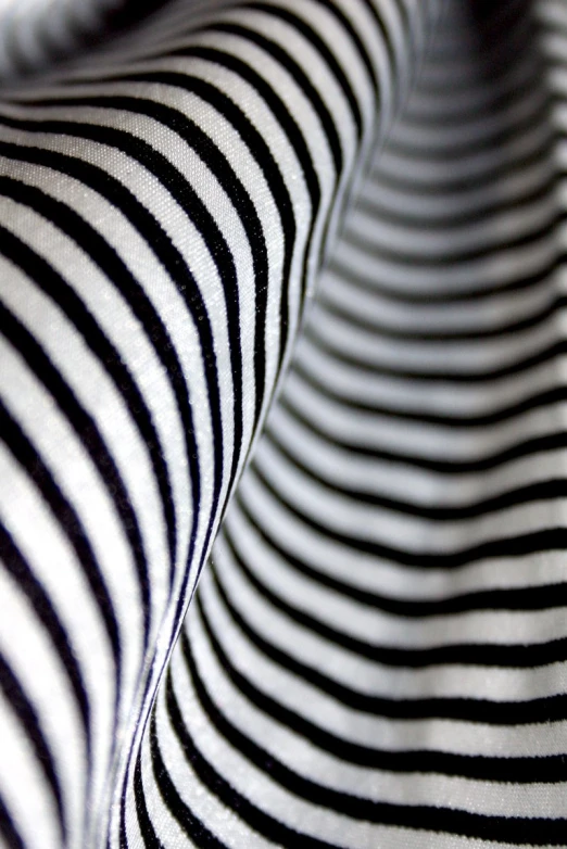 a fabric pattern with black and white lines