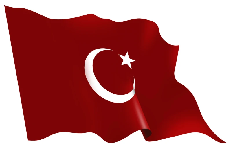 a turkish flag with a star on it
