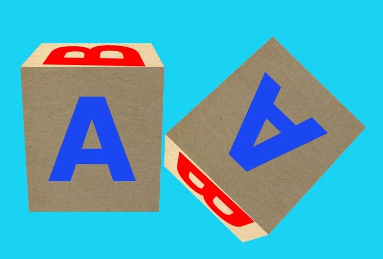 there are 2 boxes and two letters made from cardboard