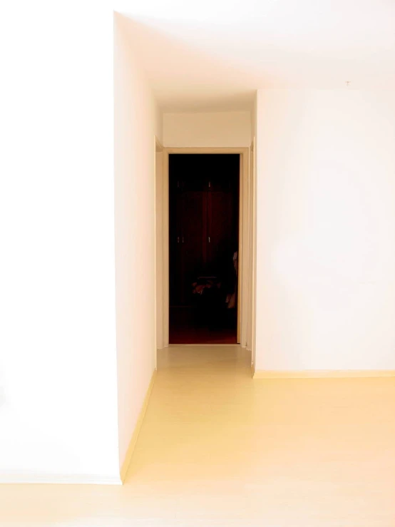 an empty room is seen in this image