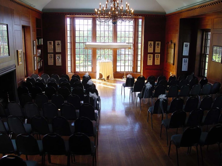 a view of a wedding reception from the balcony of a mansion