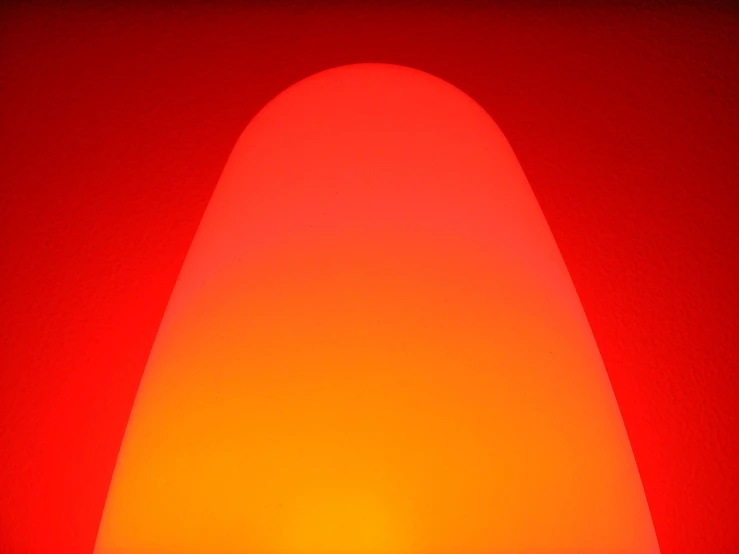 a po of a large yellow light in red light