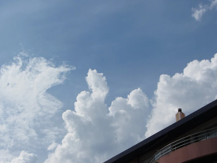 the clouds have begun to break at this time of day