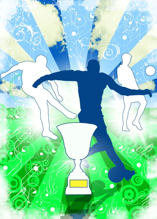 graphic art of a person with the champion trophy