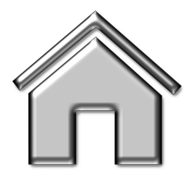 a house symbol with three pointed roofing bars