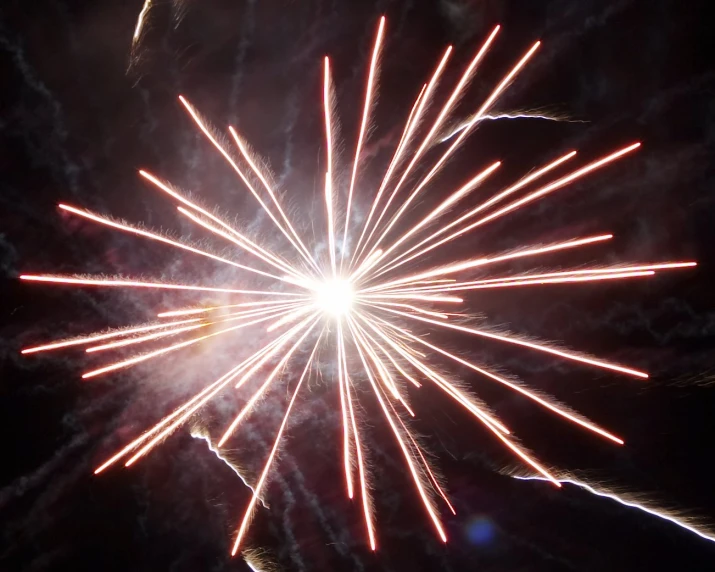 the firework is being viewed during a celetion