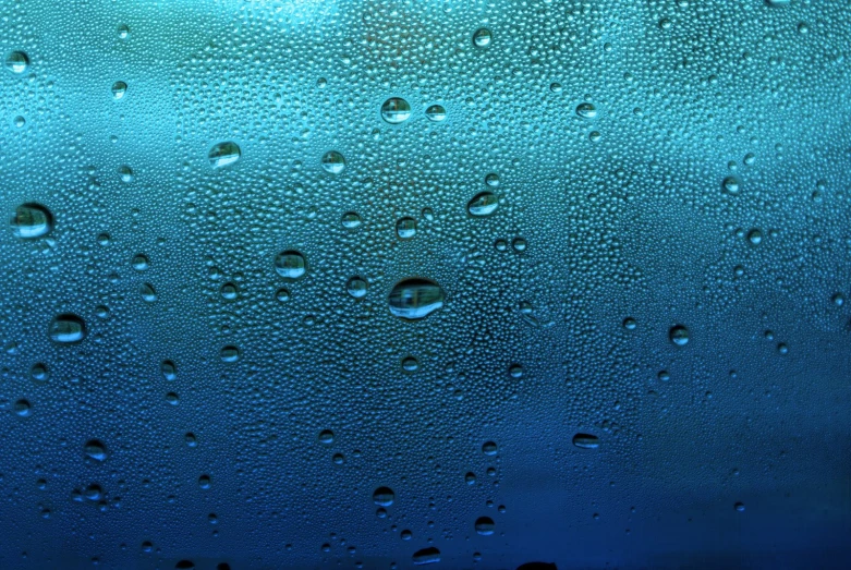 a drops of water on the glass