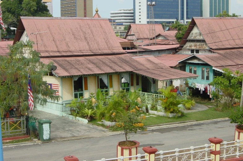 old home with roof tops on a residential estate