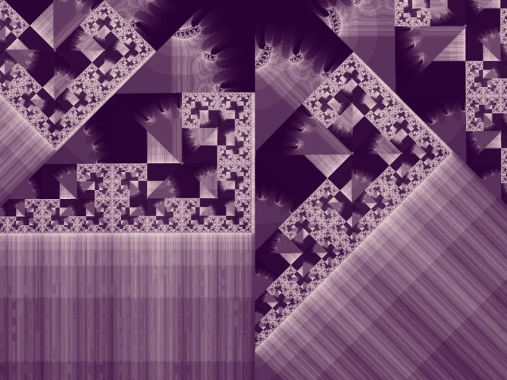 purple and black abstract patterns with white and black squares