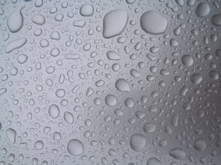 water drops are seen on a glass surface