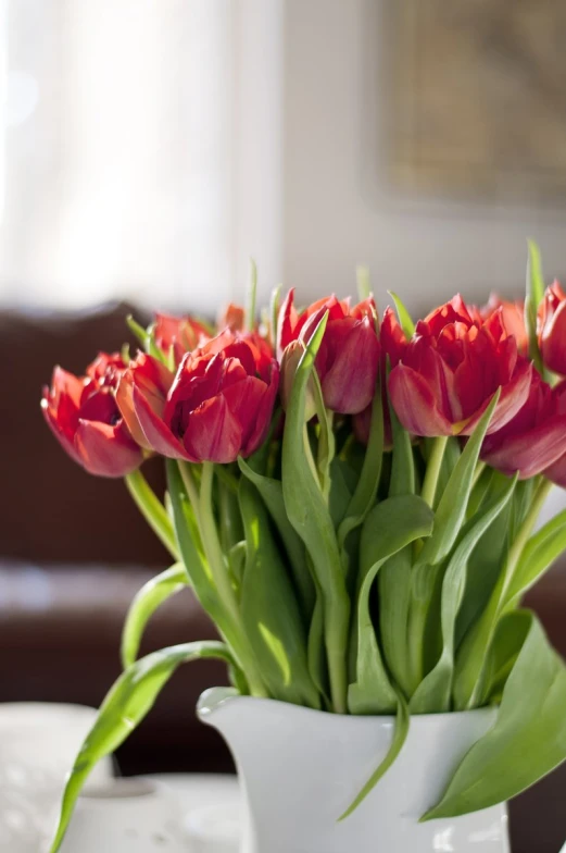 the flowers are in a vase ready to be picked