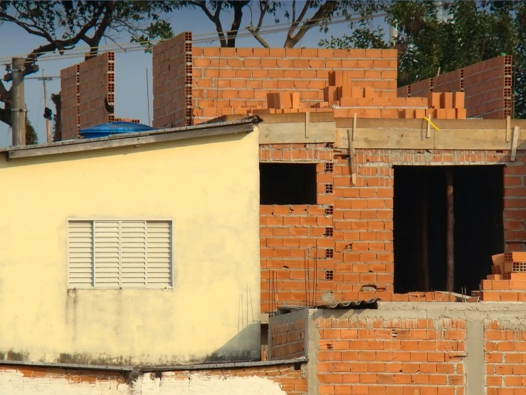 a home built into the side of a building