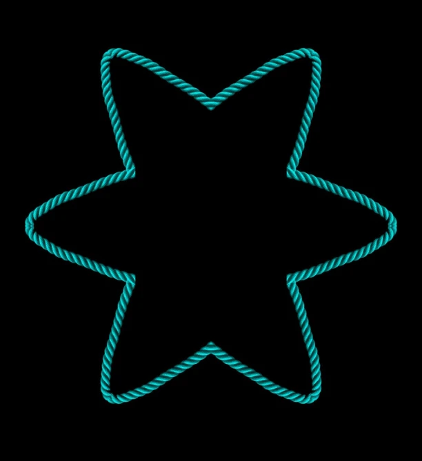 an image of a rope star on black background