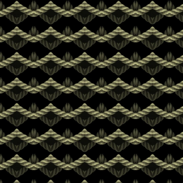 an artistic black and gold pattern with waves