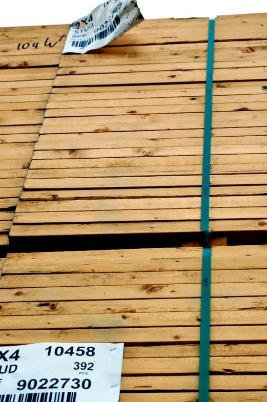 stacks of wood planks that are stacked into each other