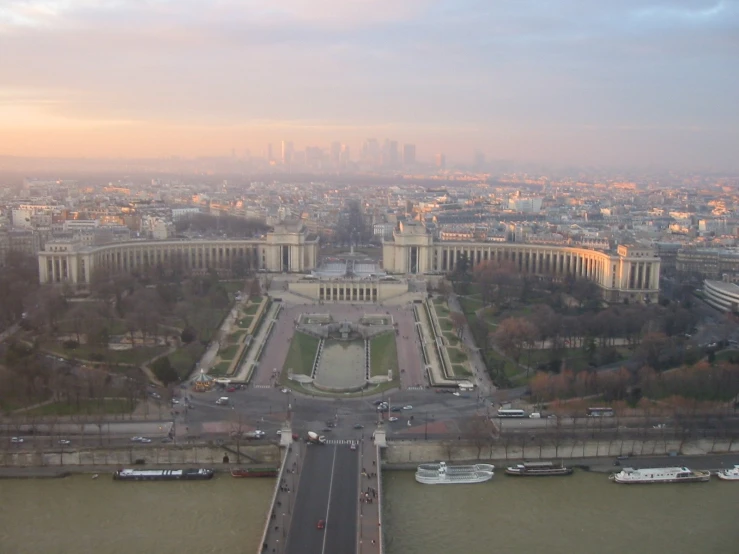 the view from a  air balloon of the top of the arc