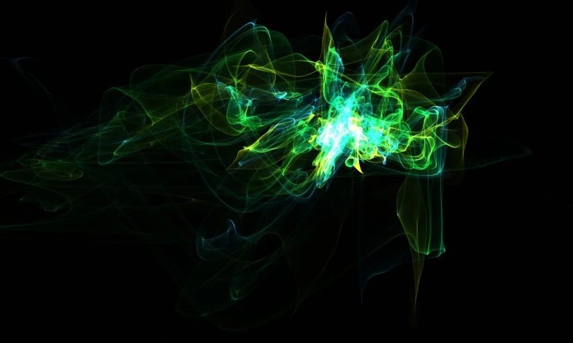 a computer graphic image of various colors in motion