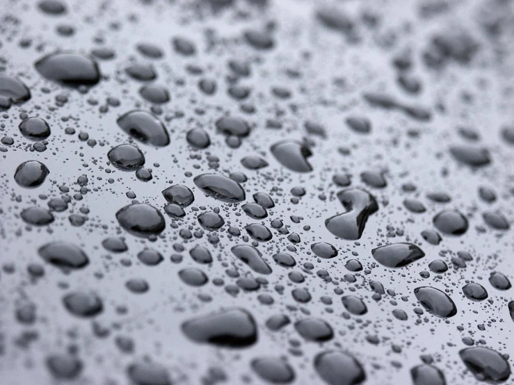 a close up image of the droplets of water