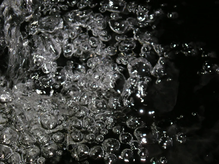 close up of some soap bubbles are very clear