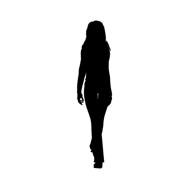 a person in silhouette standing against a white background