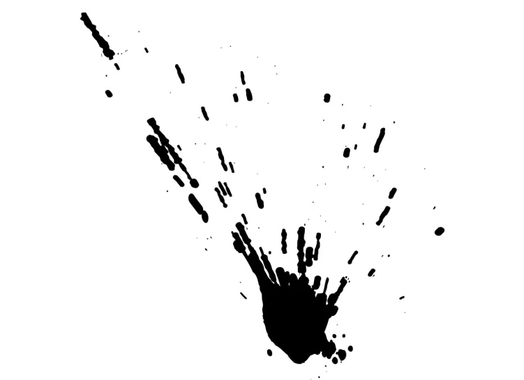 black and white image of a hand coming out of the ground