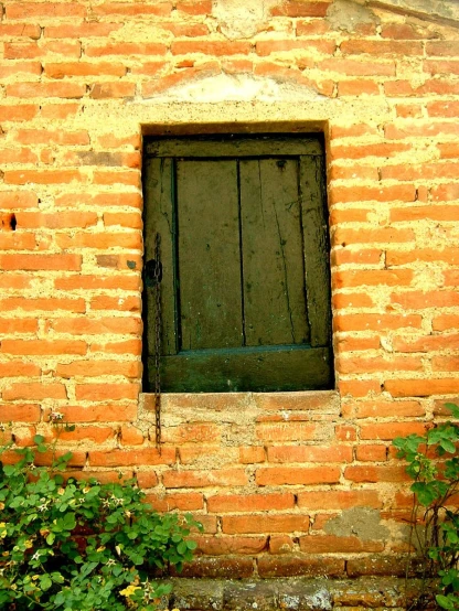 a close up image of a door and window in a wall