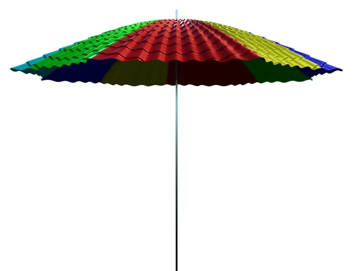 a close up of an umbrella on a pole