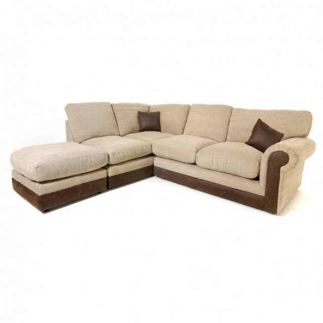 a sectional sofa is shown on a white background