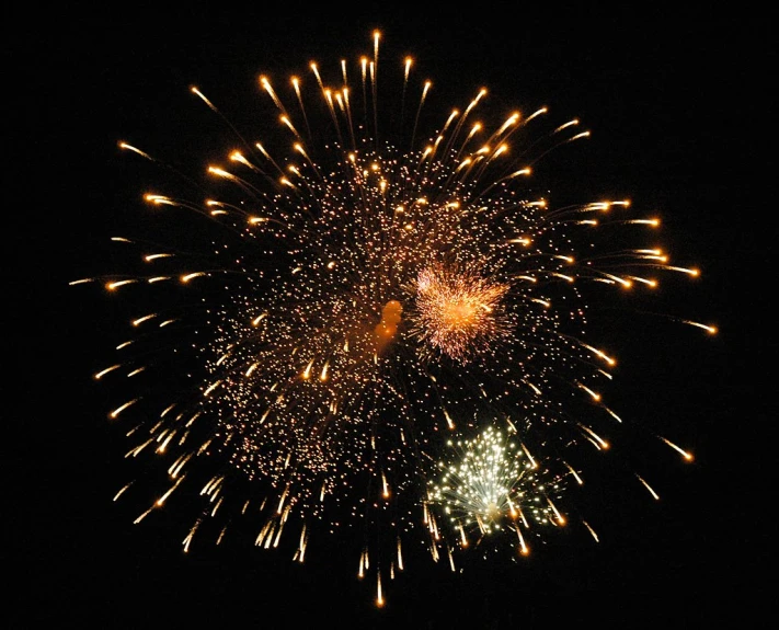 firework explodes during an event on the night