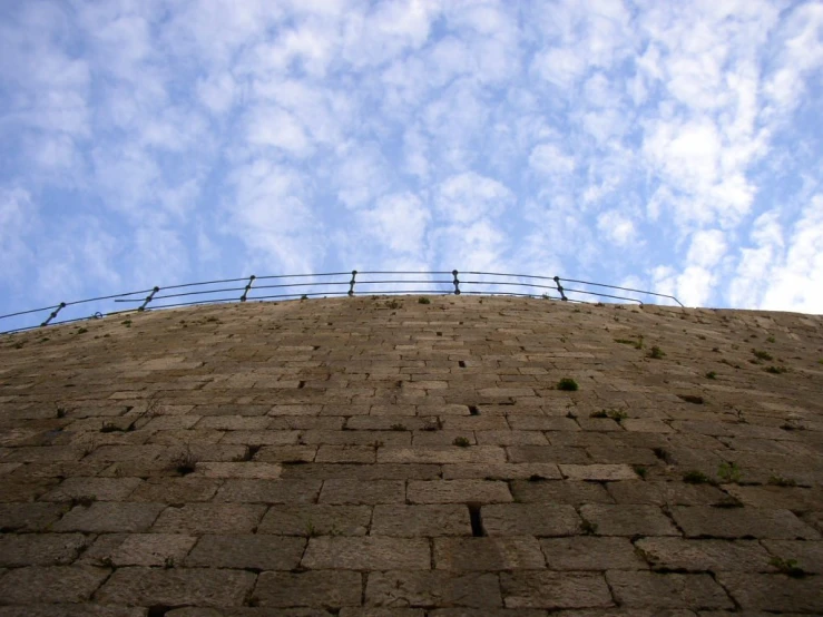 a close up image of a brick structure