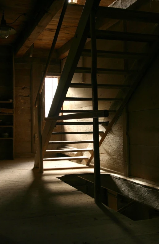 the stairs in the attic are very long