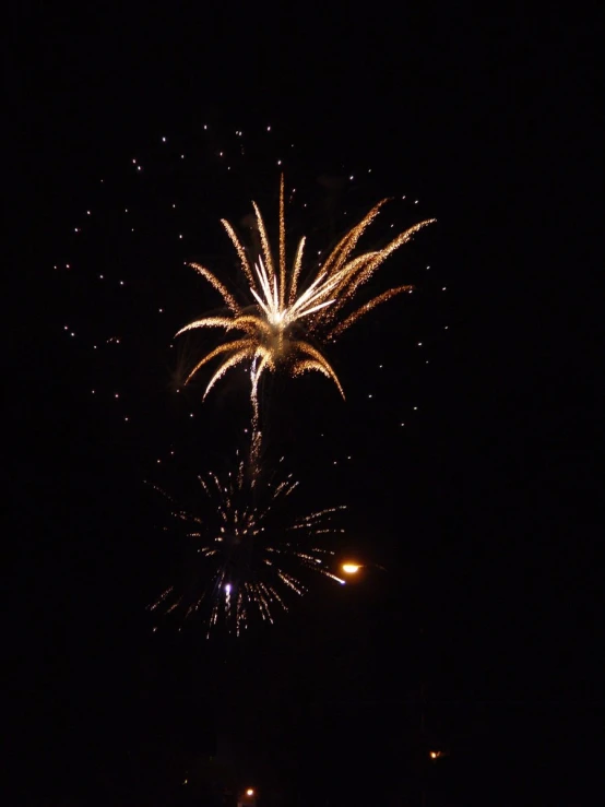 fireworks on a black background in the night