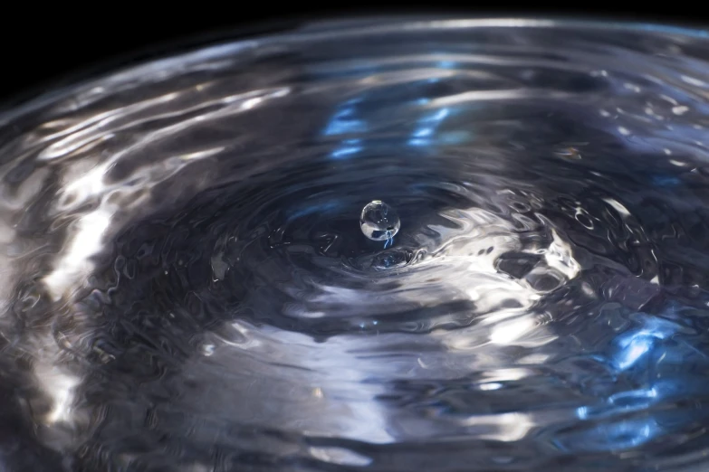 the bubbles in the water are circularly visible