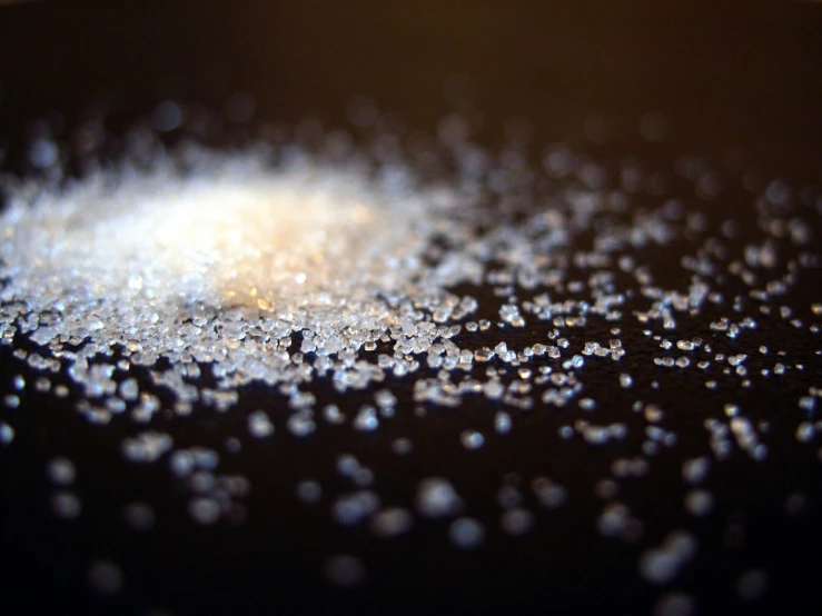 a macro s of glitter in the dark